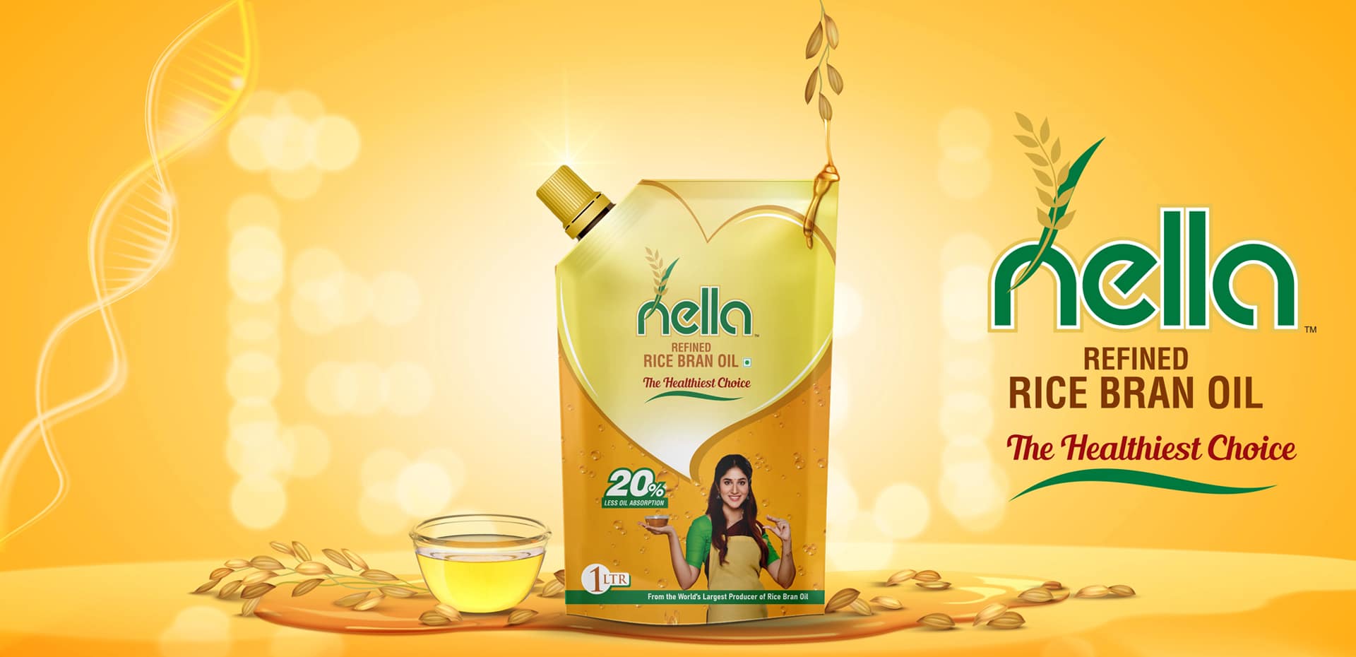 Nella Physically Refined Rice Bran Oil The Healthiest Choice